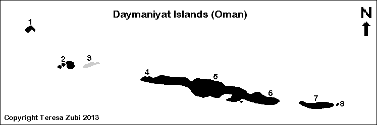 Western Daymaniyat islands (Clive Rock, Sira, Junn), Oman