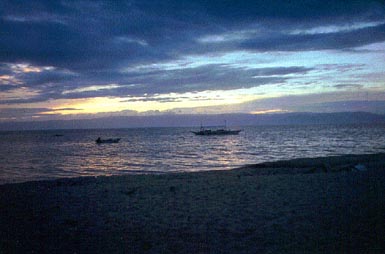 sunset in Cabilao with view to Cebu