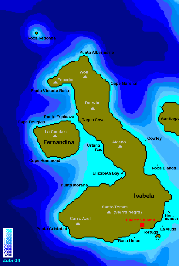 Isabela and Fernandina islands in the west of the Glapagos islands 